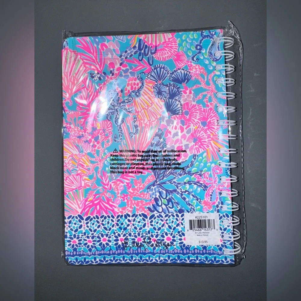 Lilly Pulitzer Pink and Blue Mini Notebook